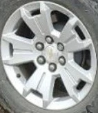 Chevrolet Colorado 2017 rueda original 17x8 hoja de 5 radios plateada Opt Q5U Foto 1 de 4