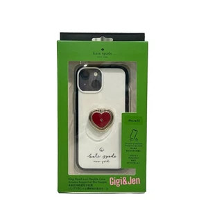 Anello stabilità cuore Kate Spade e custodia iPhone 15 supporto anello cuore - Foto 1 di 10