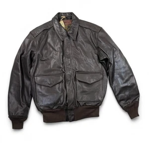 Cockpit U.S.A.F. 21st Century A-2 Jacke Ziegenleder Leder Schwarz Herren 38 USA Neu mit Etikett - Bild 1 von 16