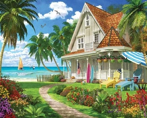 Beach House - 1000 Piece Jigsaw Puzzle - Picture 1 of 6