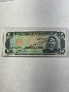 1998 Dominican Republic 10 Pesos Specimen P# 153s - Picture 1 of 17