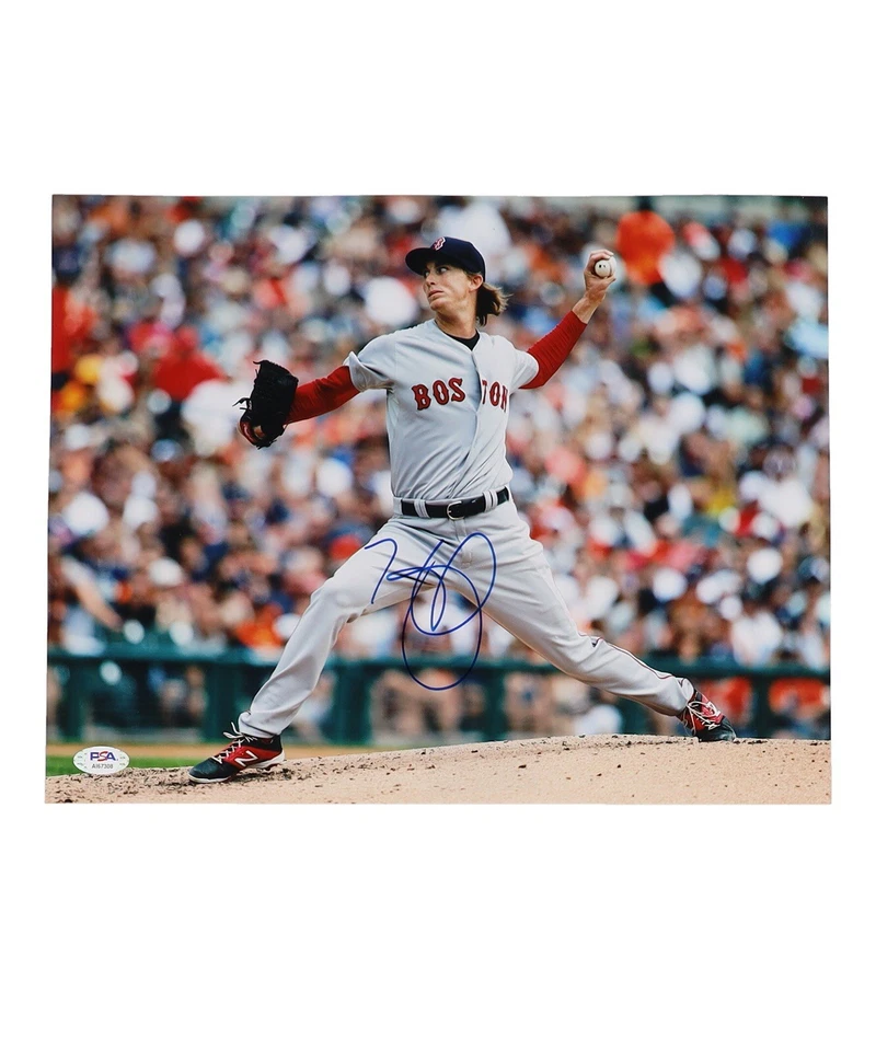 Henry Owens Autografiado Medias Rojas de Boston 11x14 PSA ADN Holo ¡Lanzador Retirado! Foto 1 de 1