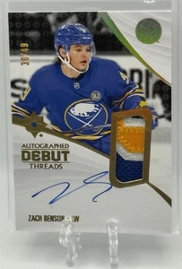 Zach Benson 2023-24 Upper Deck Ultimate Collection Debut Threads Auto RPA RC /49 - Picture 1 of 2
