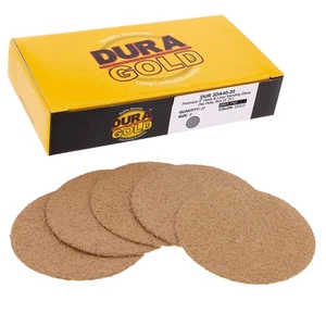 40 Grit 3" Gold Hook & Loop Sanding Discs DA Sanders - Box of 20 Sandpaper - Picture 1 of 5