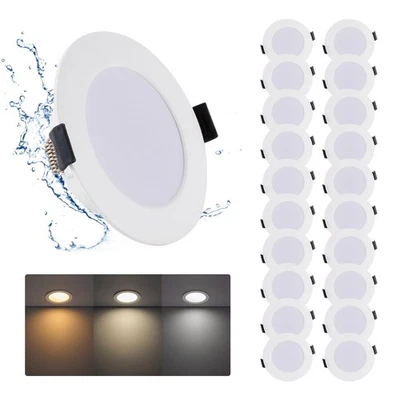 Grebeam 20er 7W LED Einbaustrahler 230V Ultra Flach Warmweiß Neutralweiß - Bild 1 von 4