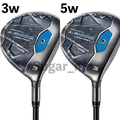 Callaway PARADYM Ai SMOKE MAX FAST Fairway Wood 3w 5w 2Set Carbon Shaft S Flex - Image 1 of 4
