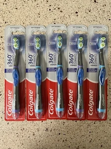 5 x Colgate 360 Vibrate Limpieza Profunda Cepillo de Dientes a Batería con Batería SUAVE - Imagen 1 de 2