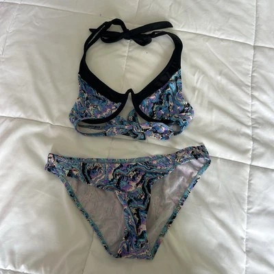 Винтажный Venus купальник бикини купальный костюм синий Y2K 90 женщин 4 A Summer Beach - Изображение 1 из 4