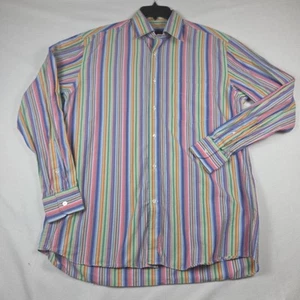 Camisa de vestir Paul & Shark Yachting manga larga algodón para hombre talla L rayas colorida - Imagen 1 de 9