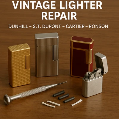 Vintage Lighter Repair Service – Dunhill, S.T. Dupont, Cartier, Ronson – Mail-In - Imagen 1 de 4