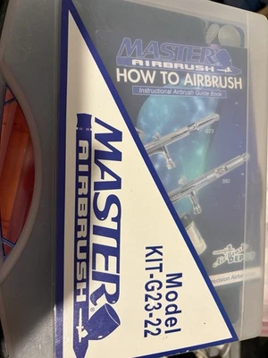 Master G23 Gravity Feed Airbrush Kit Mini Air Compressor, Hobby Craft Art Cake - Image 1 of 2