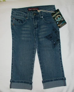 Imperial Star Girls Size 7 Jeans Cuffed Capri Jean Shorts NEW - Picture 1 of 2