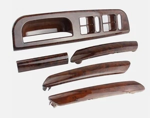 Set 5 x Wood Color Interior Door Handle Window Switch Panel Bezel VW Passat B5  - Picture 1 of 1