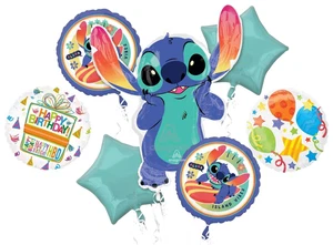 Stitch 7pc Birthday Party Foil Balloons BQ_4159 - Picture 1 of 8