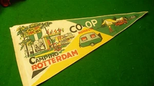 Rotterdam Netherlands Coop Konsum pennant camping vintage canvas 1960's?  - Picture 1 of 2