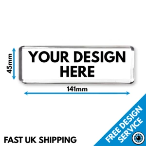 Long Custom Printed Magnet • 141 x 45mm Panoramic • Fridge Magnets Large Size - Foto 1 di 3