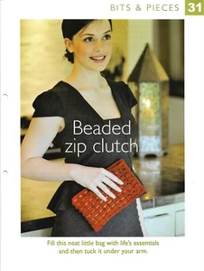 Beaded Zip Clutch (PHYSICAL Crochet Pattern) - Picture 1 of 6