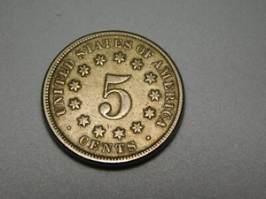 VINTAGE US COIN 1874 SHIELD NICKEL - Picture 1 of 8