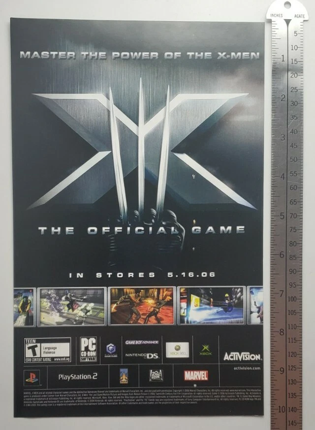 Vintage X-men Video Game RARE Print Advertisement  - Image 1 of 2