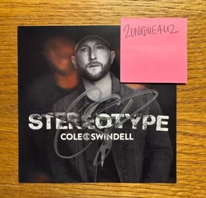 AUTOGRAPHED SIGNED CD INSERT - COLE SWINDELL Stereotype - Brand New - Picture 1 of 1