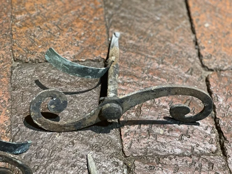 5 Original Antique Cast Iron Sash Window Shutter Tie Back Holders Not Repro Cover