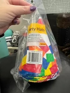Block Party 8ct. Paper Party Hats Party Favor Supply New!!! - Picture 1 of 2