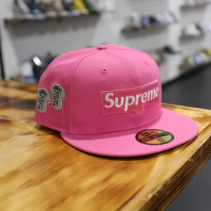 Supreme Jerseys Box Logo New Era Fitted Hat (Pink) - Bild 1 von 2