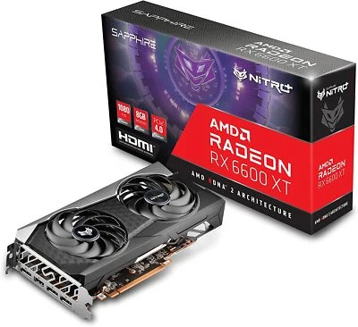 SAPPHIRE NITRO+ Radeon RX 6600 XT GAMING OC 8G Video Card 11309-01-20G VD7832  - Image 1 of 4