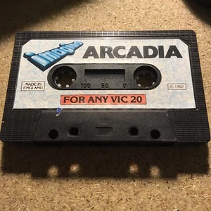 ARCADIA - TESTED Commodore Vic 20 Vintage Cassette Game - Picture 1 of 10