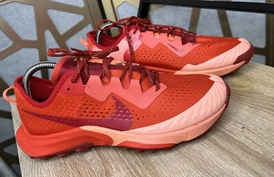 Nike Air Zoom Terra Kiger 7 Talla 9.5 Naranja Zapatos para Correr DM9469-800 Wm Tenis Foto 1 de 4