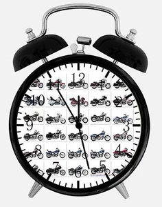 American Motorcycle Alarm Desk Clock 3.75" Home or Office Decor Z30 Nice Gift - Picture 1 of 1