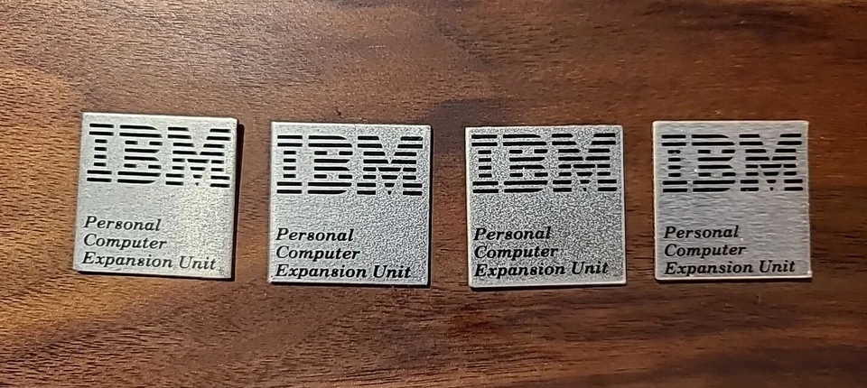 IBM Personal Computer Expansion Unit vintage metal badge - computer case badge - Image 1 of 1