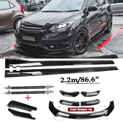 For Honda HRV HR-V Front Bumper Spoiler Body Kit /Side Skirt Glossy Black P Foto 1 de 4