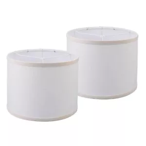 lampshades Set of 2 Drum Lamp Shades Set of 2 Lamp Shades for Table Lamps Eas... - Picture 1 of 6