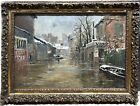 Stein Vauthier (1845-1916) Die Überschwemmungen De Paris, 1910 Wandbild Antik