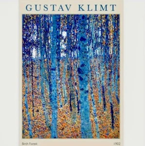 Art Canvas Gustav Klimt Birch Forest Art Print 1902 Art Nouveau PosterArt Deco - Picture 1 of 1