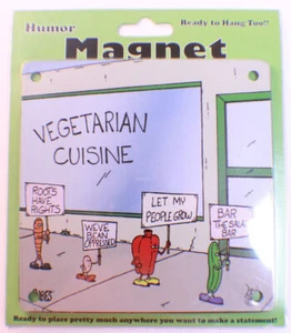Veggie Vegitarian Protest Refridgerator Magnet - Picture 1 of 1