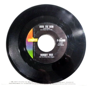 Bobby Vee Run To Him b/w Walkin' With My Angel 1961 Liberty F-55388 Pressing VG+ - Picture 1 of 4