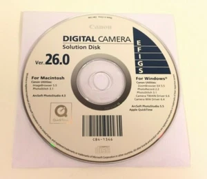 Canon Digital Camera Solution Disk Ver 26.0 Sofware CD-Rom Windows,Mac - Picture 1 of 4