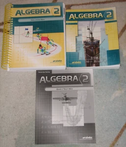 Lot of 3 Abeka Algebra 2 Homeschooling Paperbacks Quiz/Solution/Workbook - Picture 1 of 4