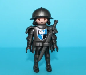 Playmobil Medieval Castle Knight Man Figure Dark Gray, Blue - Picture 1 of 5