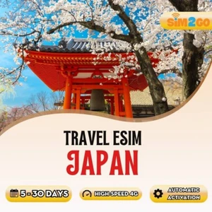 Japan Travel eSIM 5-30 Day Plan 1GB-20GB Highspeed 4G Data Unlimited 2G QR Code - Picture 1 of 3