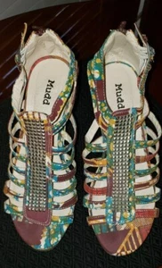 Mudd Festive Platform Wedges Womens Size 9 Med - Picture 1 of 9