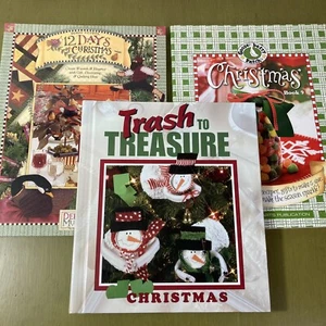 Lot of 3 Christmas Craft Books Debbie Mumm Gooseberry Patch Trash to Treasure - Imagen 1 de 14