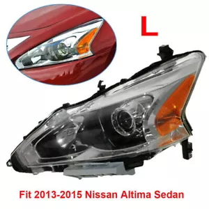 Halogen Driver Left Headlight Headlamp For 2013 2014 2015 Nissan Altima Sedan US - Picture 1 of 11