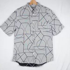 Alexander McQueen Shirt Men Extra Large Cotton Linen Blend MCQ Designer Abstract - Picture 1 of 12