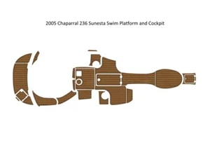 2005 Chaparral 236 Sunesta Swim Platform Cockpit Bow Boat EVA Teak Floor Pad - Picture 1 of 24
