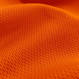Orange Flat Back Dimple Mesh Athletic Uniform Jersey Fabric - 58" Wide - Picture 1 of 1