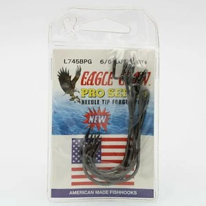 Eagle Claw L745BPG Pro Series 6 Pack Black Pearl Fishing Hooks Size 6/0 - Picture 1 of 2