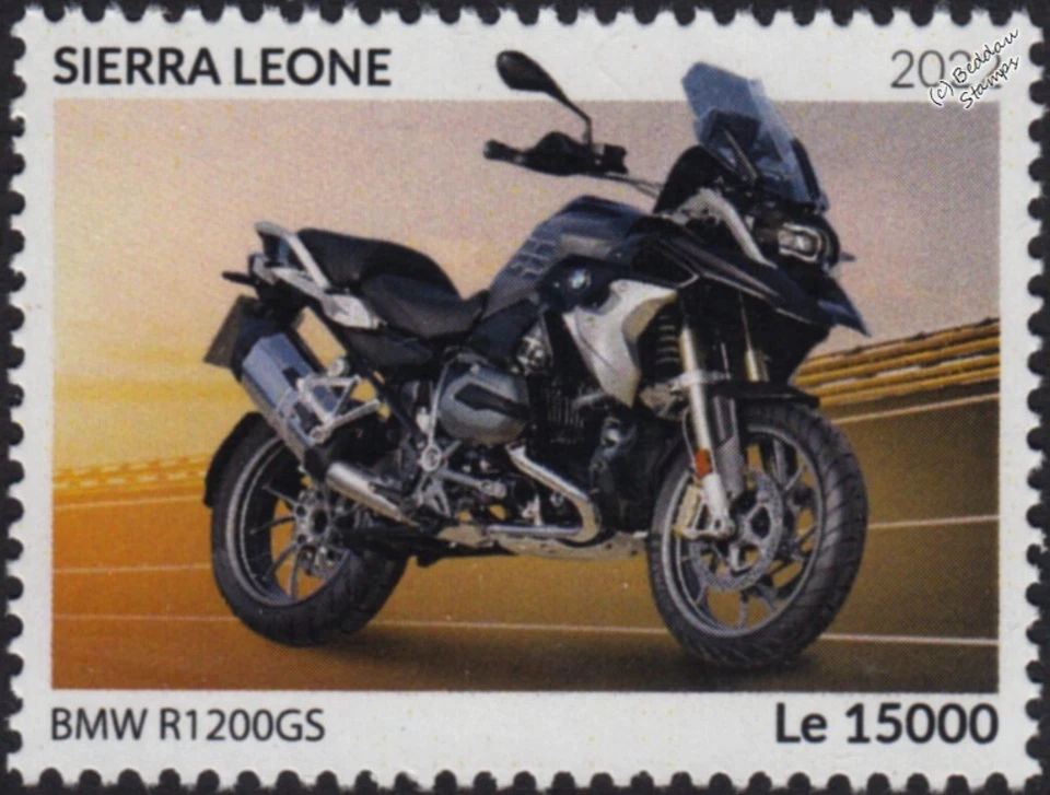 BMW R1200GS Motorcycle Motorbike Stamp (2022 Sierra Leone) - Image 1 of 1